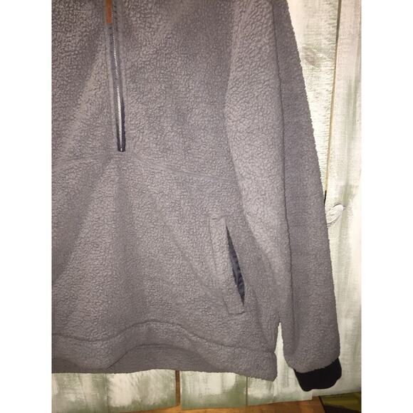 Obermeyer Sherpa Pullover Mens Size XL Gray Outdoor 1/2 Zip Sweater Hiking - Picture 4 of 10